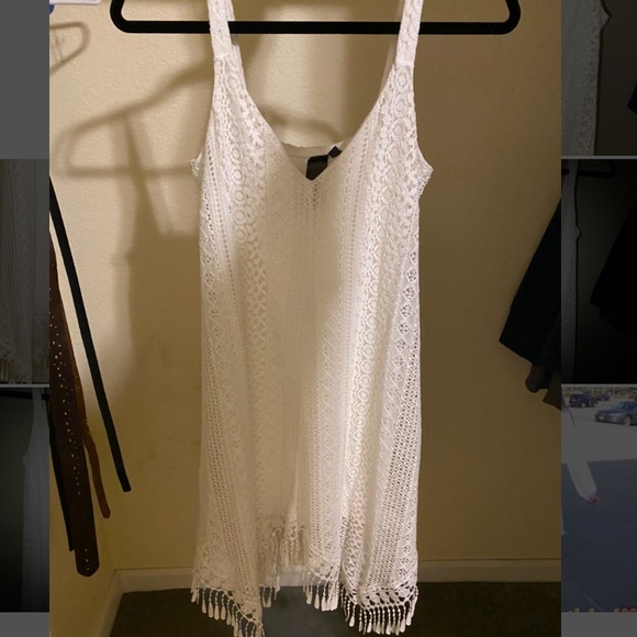 White Lace Summer Dress Beach - Picture 3 of 7